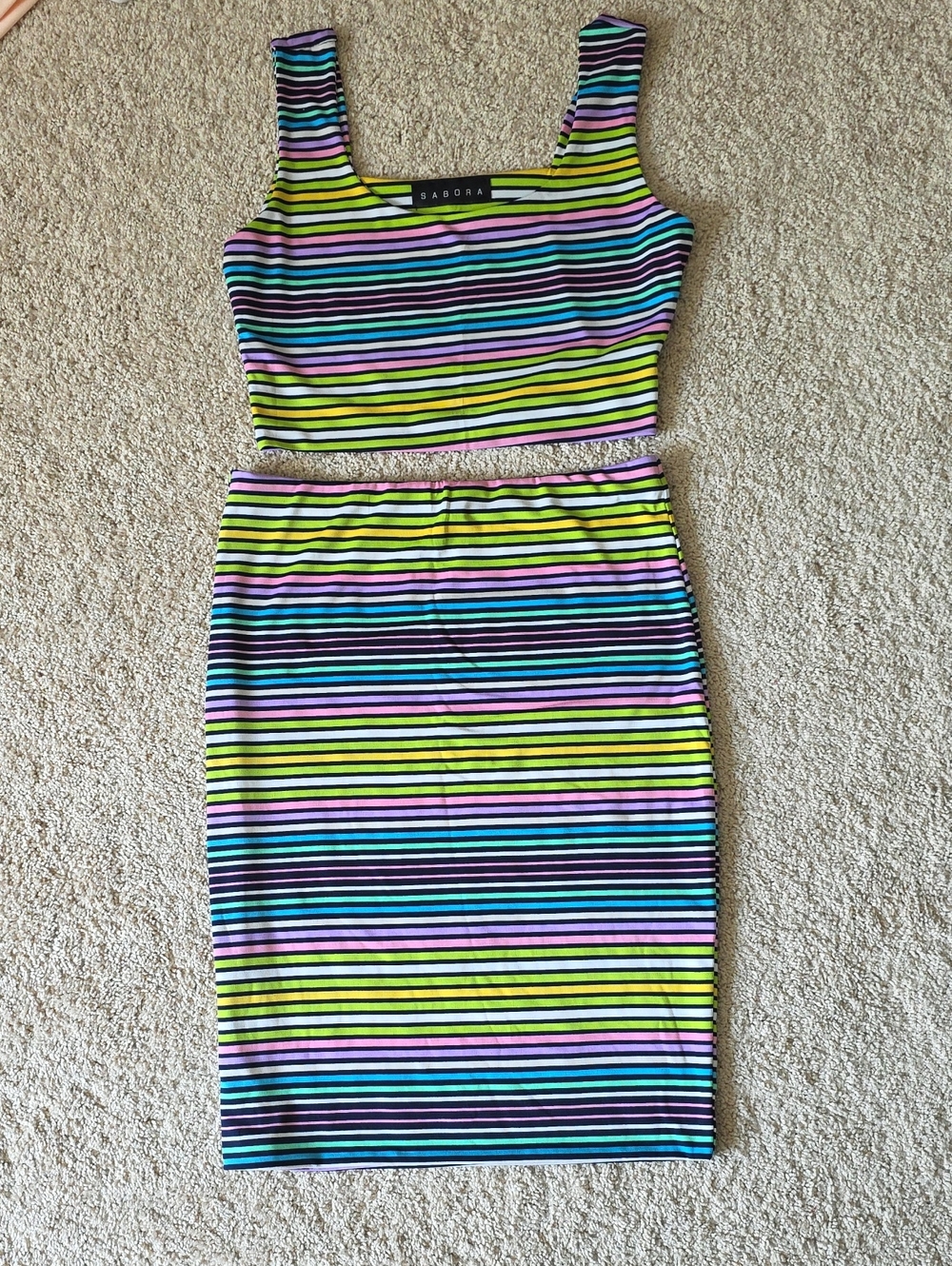 Colorful Stripe 2 Piece Set